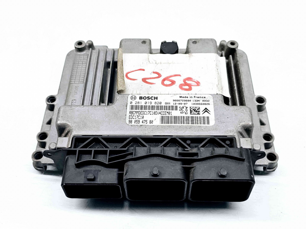 Calculator motor ECU Peugeot 208 [Fabr 2012-2024] 9805947580 0281019820 9666 1.4 HDI DV4C 50KW / 68CP
