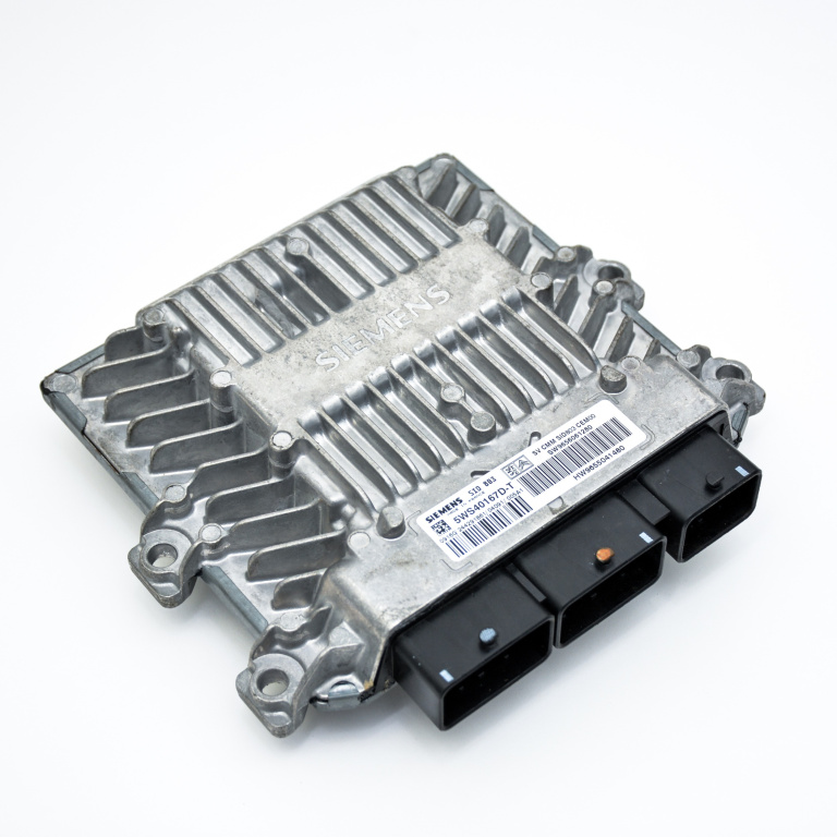 Calculator Motor / Ecu Peugeot 407 2004-2011 2.0 Hdi Motorina 5Ws40167D-T, 9656061280, 5Ws40167D, Sid 803, 5Ws40167Dt, Sw9656061280, 9655041480, Hw9655041480 Siemens