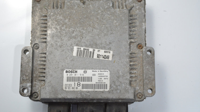 Calculator Motor / ECU Peugeot 607 (9D, 9U) 2000 - Prezent Motorina 0281011516, 9652184280