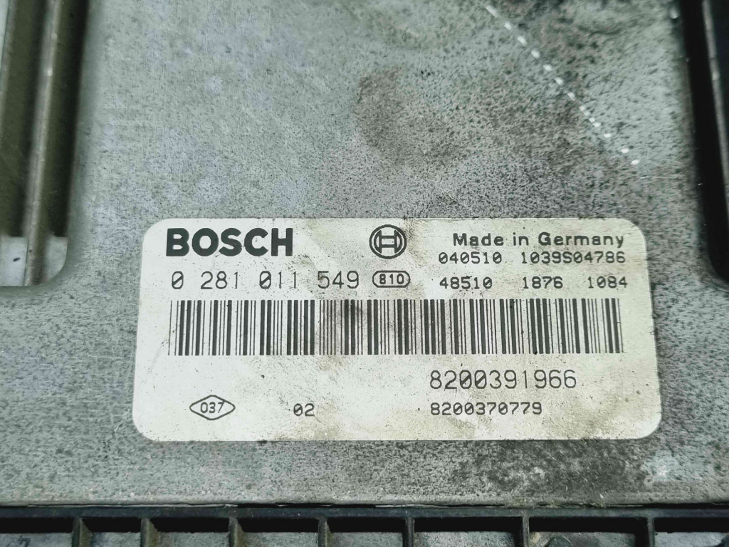 Calculator motor ECU Renault Scenic 2 [Fabr 2003-2008] 8200391966 0281011549 1.9 DCI F9Q-812 88KW / 120CP 1.9 DCI F9Q-812 88KW / 120CP