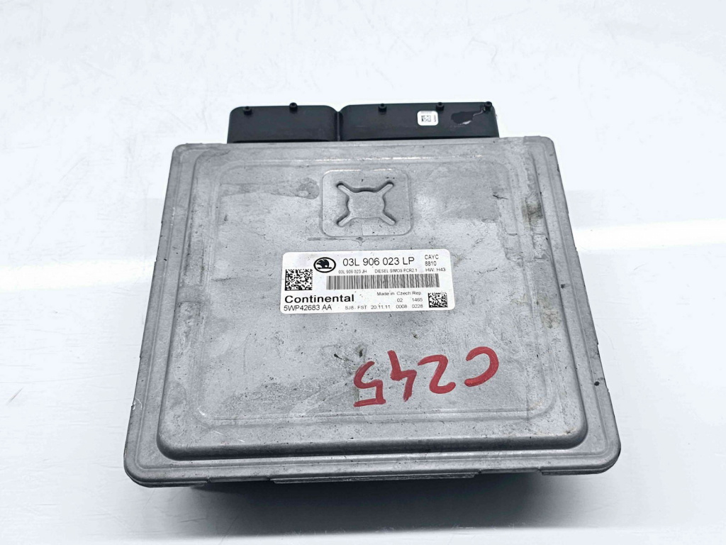 Calculator motor ECU Seat Leon (1P1) [Fabr 2005-2011] 03L906023LP 1.6 TDI CAYC 77KW / 105CP