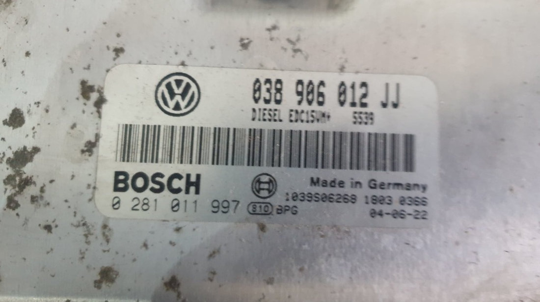 Calculator motor / Ecu Seat Toledo II 1.9 TDI 110 cai motor ASV cod piesa : 038906012JJ