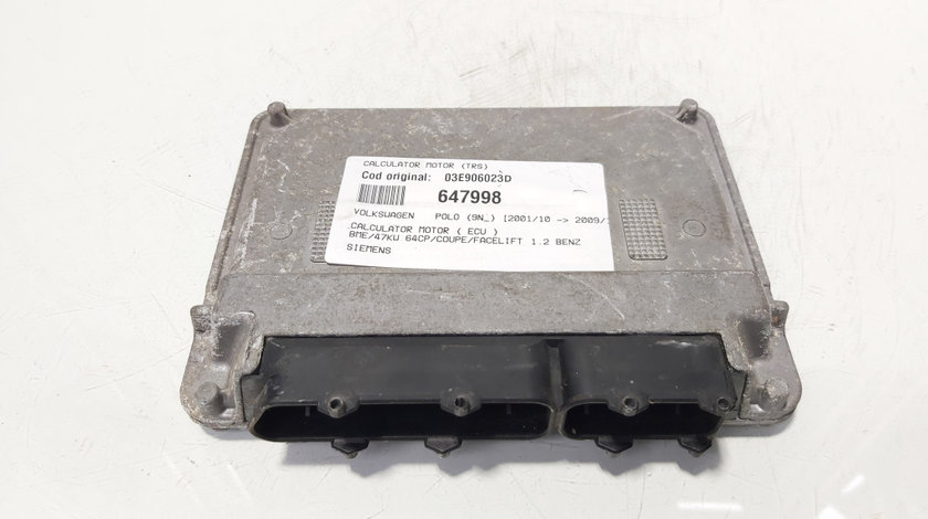 Calculator motor ECU Siemens, cod 03E906023D, VW Polo (9N), 1.2 benz, BME (id:647998)