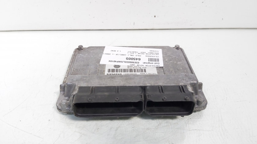 Calculator motor ECU SIEMENS, cod 03E906033L, 5WP40194, Skoda Fabia 1 Combi (6Y5), 1.2 benz, BMD (idi:645005)