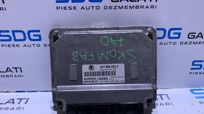 Calculator Motor / ECU Skoda Fabia 1 1.4MPI 2001 - 2007 Cod Piesa : 047906033E / 5WP44198