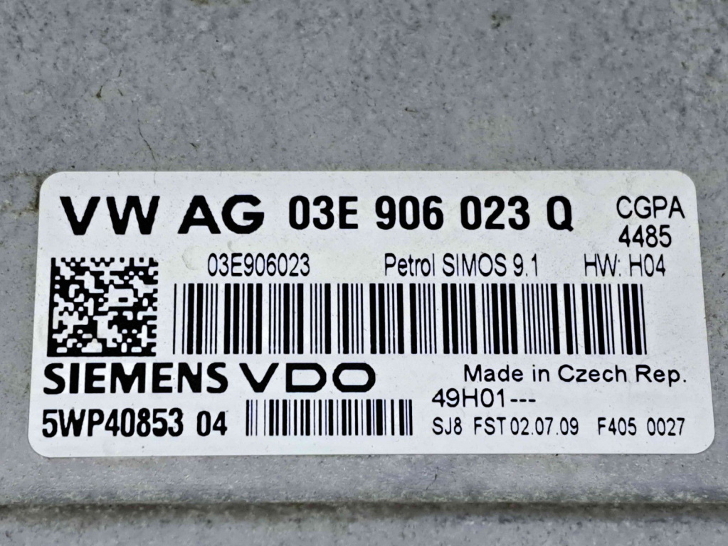 Calculator motor ECU Skoda Fabia 2 Combi (5J, 545) [Fabr 2007-2014] 03E906023Q 1.2 B CGPA 51KW / 70CP 1.2 B CGPA 51KW / 70CP
