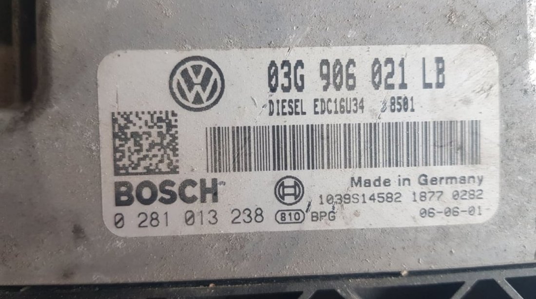 Calculator motor Ecu Skoda Octavia 2 1.9TDi BXE 03G906021LB