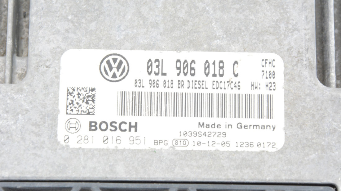 Calculator Motor / ECU Skoda OCTAVIA 2 (1Z) 2004 - 2013 Motorina 03L906018C, 0281016951