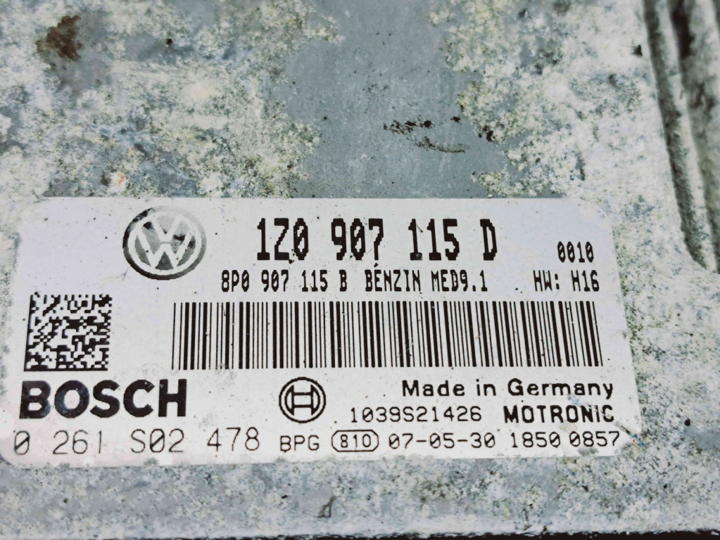 Calculator motor ECU Skoda Octavia 2 (1Z3) [Fabr 2004-2013] 1Z0907115D 0261S02478 2.0 TDI BWA 147KW / 200CP 2.0 TDI BWA 147KW / 200CP