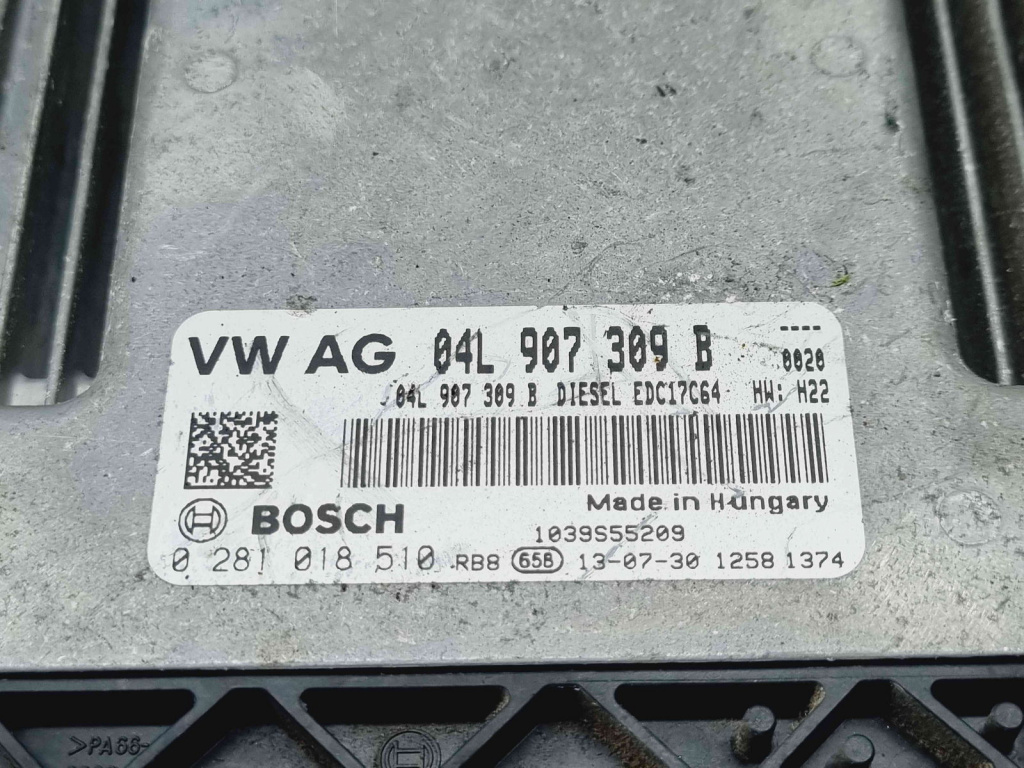 Calculator motor ECU Skoda Octavia 3 (5E3) [Fabr 2012-2020] 04L907309B 0281018510 1.6 TDI CLHA 77KW / 105CP 1.6 TDI CLHA 77KW / 105CP