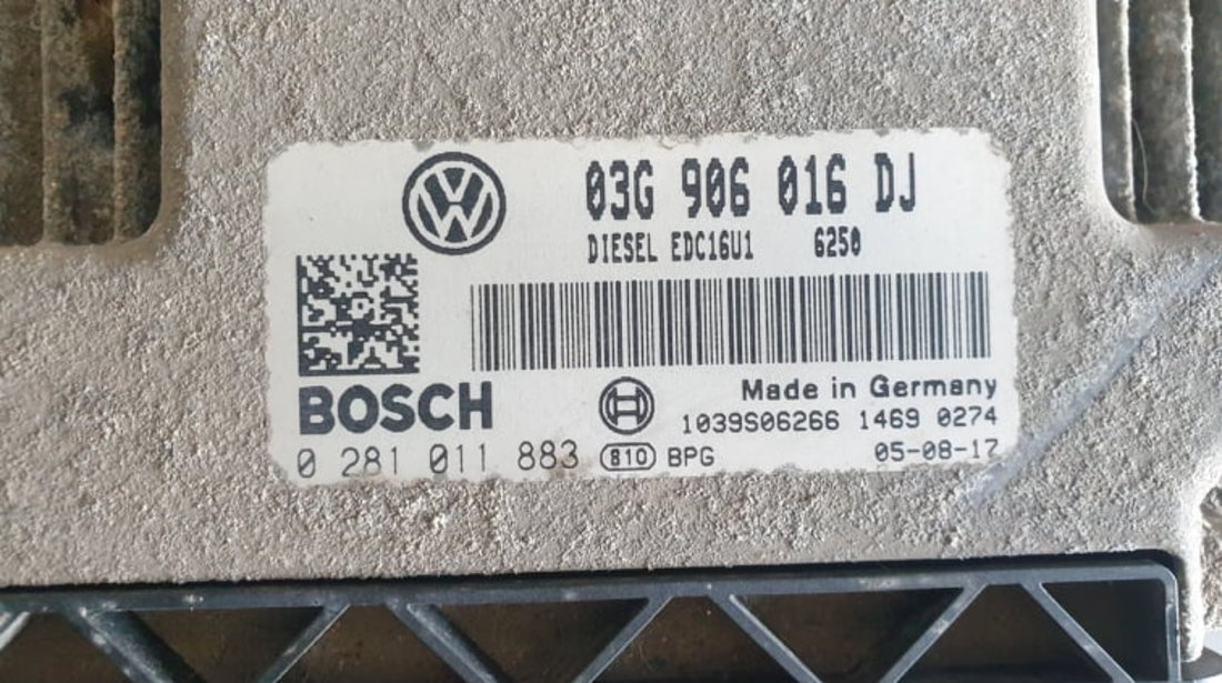 Calculator motor / Ecu Skoda Octavia II 1.9 TDi 105 cai motor BJB cod piesa : 03G906016DJ