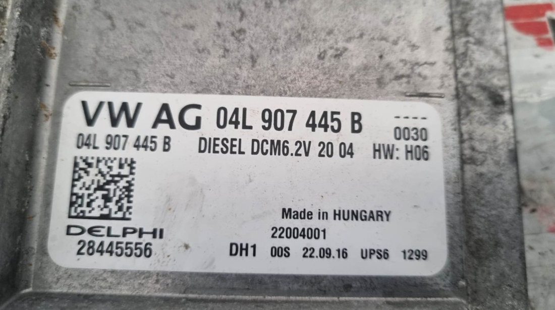 Calculator motor / ECU Skoda Octavia III 1.6 TDI 110 cai motor CXXB cod piesa : 04L907445B