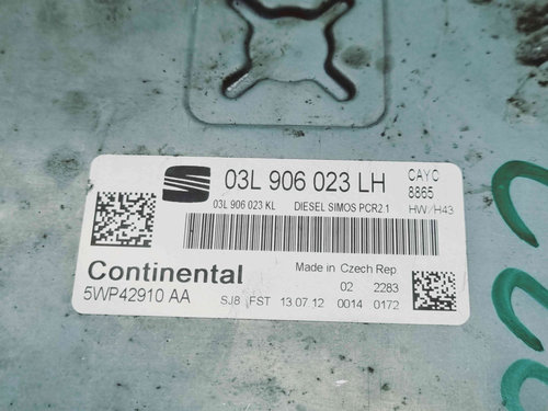 Calculator motor ECU Skoda Roomster (5) [Fabr 2006-2015] 03L906023LH 1.6 TDI CAYC 77KW / 105CP
