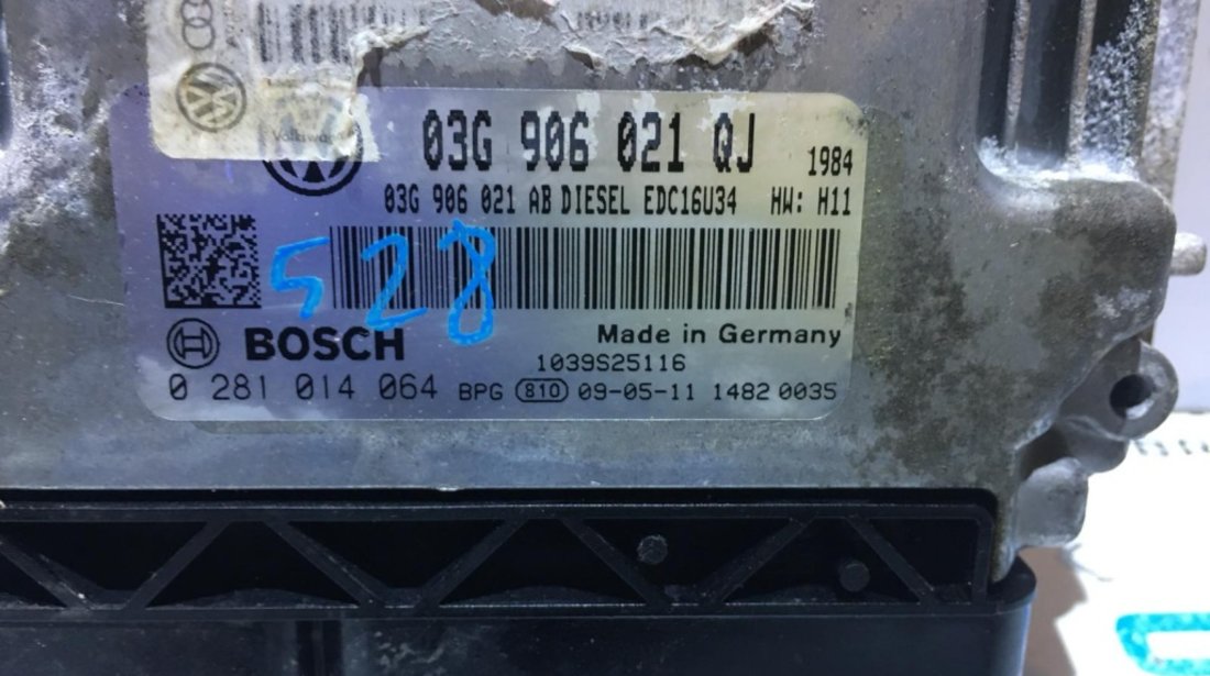 Calculator Motor ECU Skoda Superb 1 1.9TDI BLS 2001 - 2008 COD : 03G 906 021 QJ / 03G906021QJ