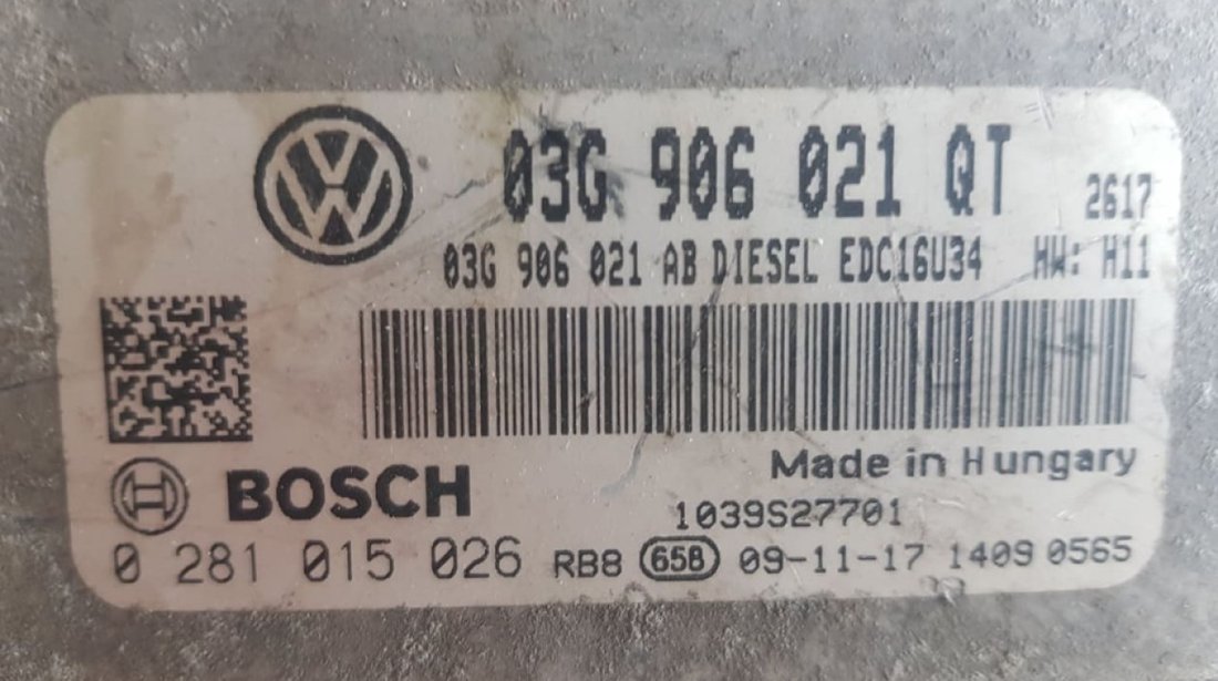 Calculator motor Ecu Skoda Superb 2 2.0TDi BMP 03G906021QT