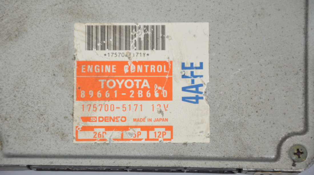 Calculator Motor / ECU Toyota CARINA E (T19) 1992 - 1997 Benzina 89661-2B660