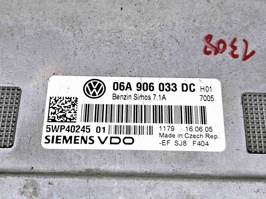 Calculator motor ECU Volkswagen Golf 5 Plus (5M1) [Fabr 2005-2008] 06A906033DC 1.6 Benz BSE 75KW / 102CP 1.6 Benz BSE 75KW / 102CP