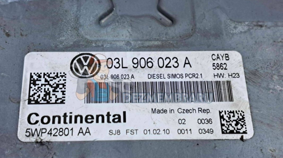 Calculator motor ECU Volkswagen Golf 6 (5K1) [Fabr 2009-2013] 03L906023A 5WP42801AA 1.6 TDI CAYB