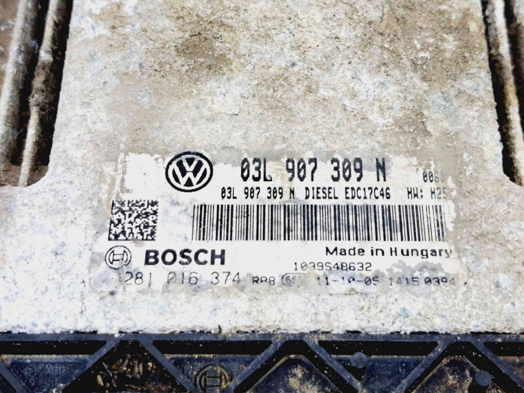 Calculator motor ECU Volkswagen Passat B7 (365) Variant [Fabr 2010-2014] 03L907309N 0281016374 2.0 TDI CFGB 125KW / 170CP 2.0 TDI CFGB 125KW / 170CP