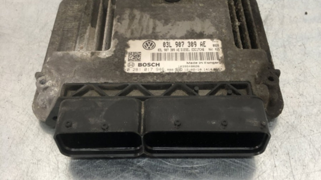 Calculator motor ecu Volkswagen Passat B7 Variant 2.0 TDI DSG Automat, 170cp sedan 2012 (03L907309AE)