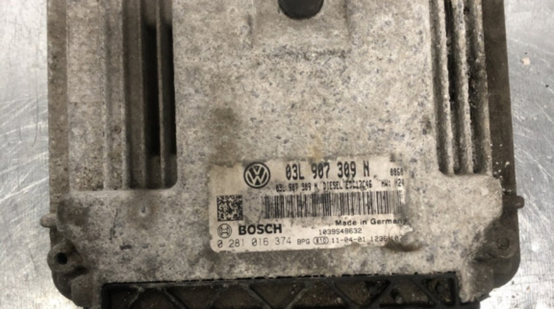 Calculator motor ecu Volkswagen Passat B7 Variant 2.0 TDI DSG Automat, 170cp sedan 2012 (03L907309N)