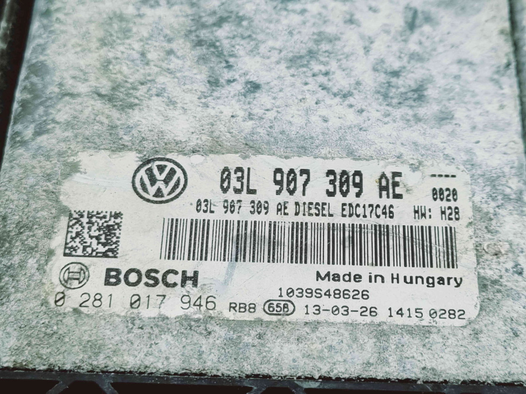 Calculator motor ECU Volkswagen Passat CC (358) [Fabr 2012-2016] 03L907309AE 0281017946 2.0 TDI CFGC 130KW / 177CP 2.0 TDI CFGC 130KW / 177CP