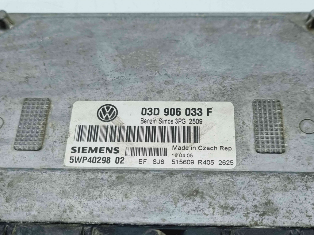 Calculator motor ECU Volkswagen Polo (9N) [Fabr 2001-2008] 03D906033F 1.2 Benz BMD 40KW / 54CP 1.2 Benz BMD 40KW / 54CP