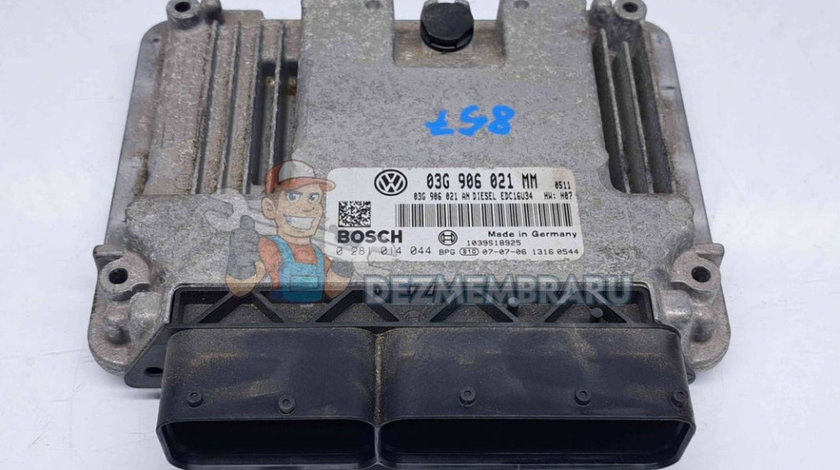 Calculator motor ECU Volkswagen Touran (1T1, 1T2) [Fabr 2003-2010] 03G906021MM 0281014044 1.9 TDI