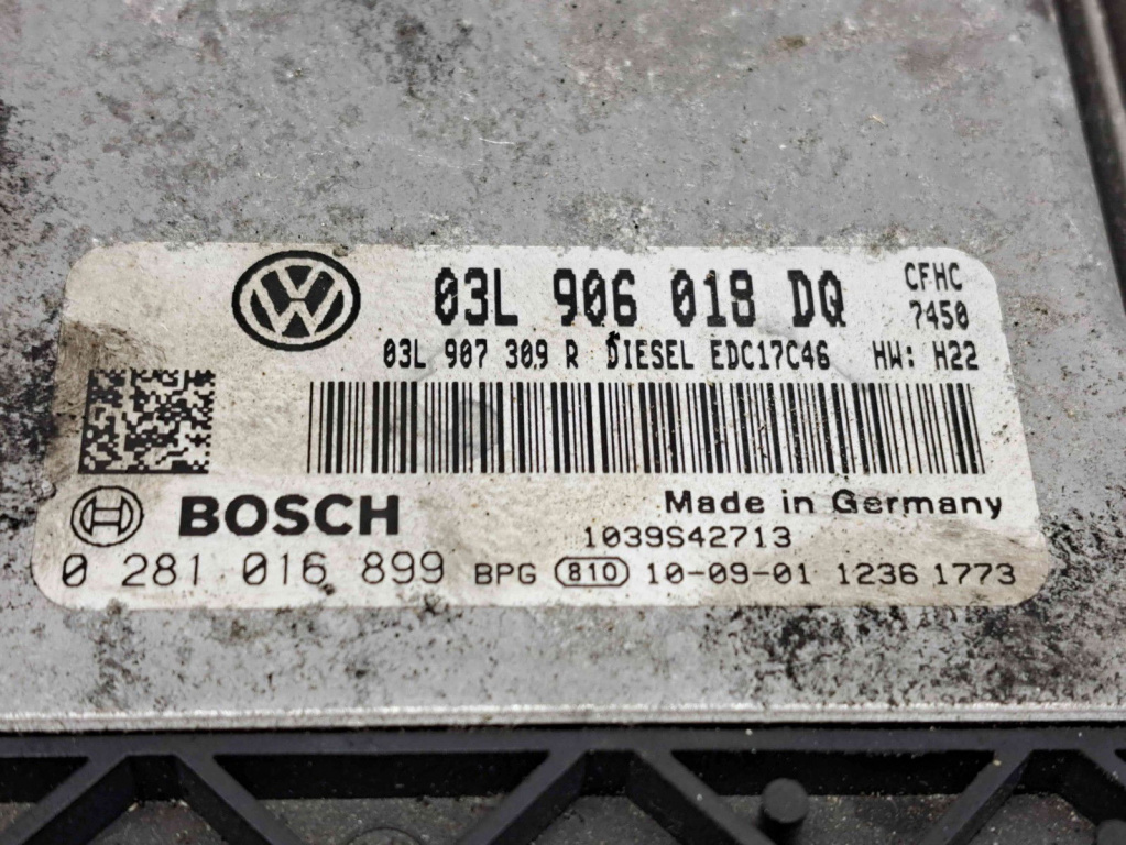 Calculator motor ECU Volkswagen Touran (1T3) [Fabr 2010-2015] 03L906018DQ 2.0 TDI CFHC 103KW / 140CP 2.0 TDI CFHC 103KW / 140CP