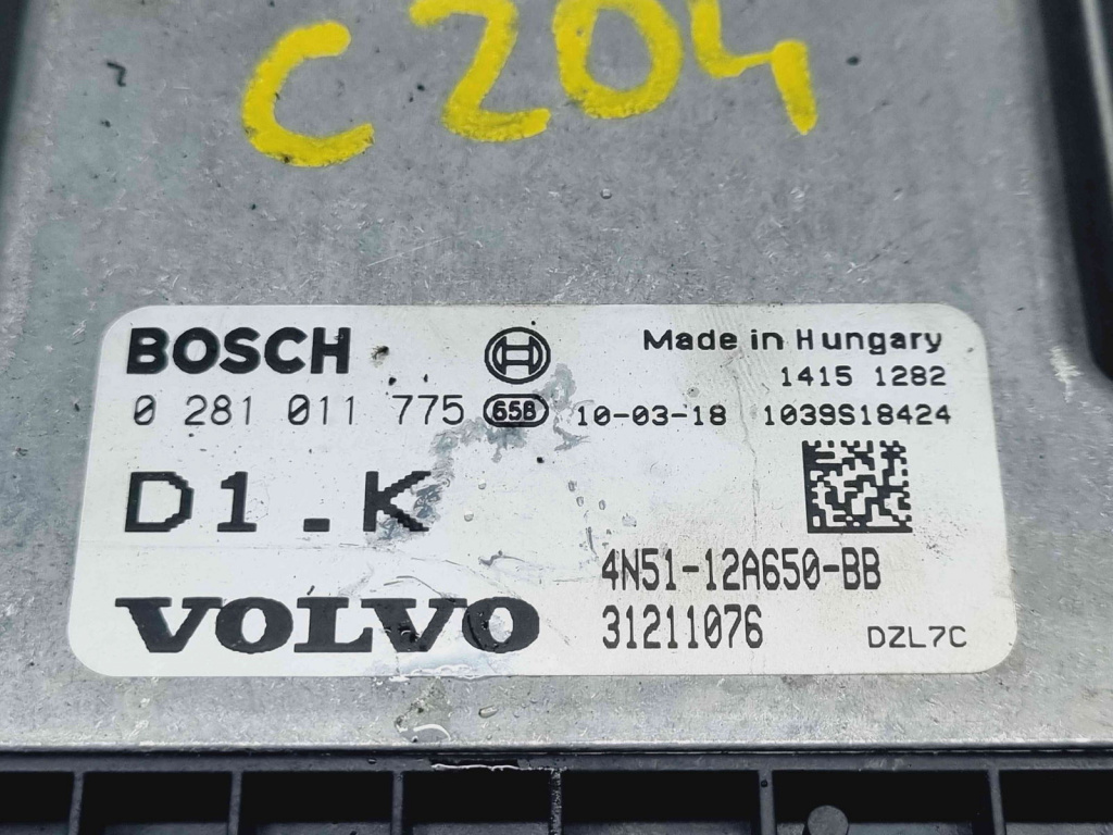 Calculator motor ECU Volvo C30 Coupe Facelift Rdesign [Fabr 2006-2013] 31211076 0281011775 1.6 D4164T 80KW / 109CP 1.6 D4164T 80KW / 109CP