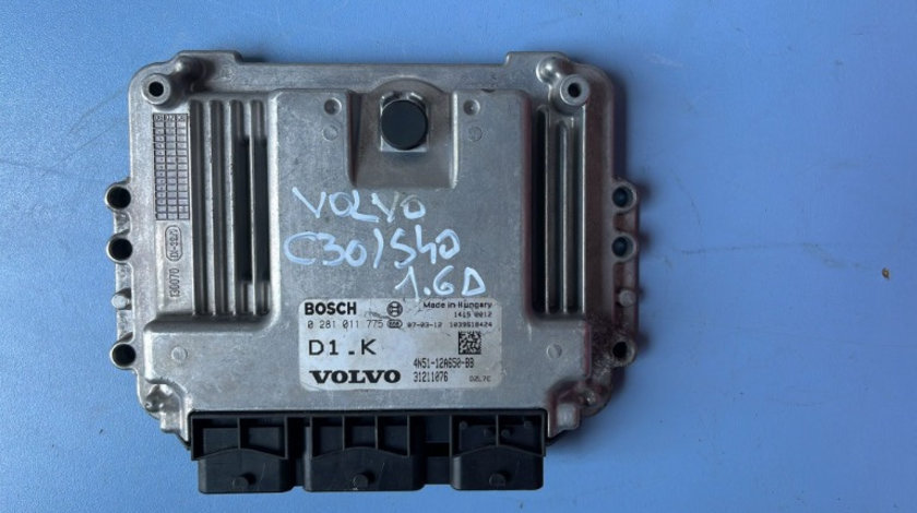 Calculator motor ECU Volvo v40 S40 C30 1.6 D an 2007 cod 4N51-12A650-BB / 0281011775 / 31211076