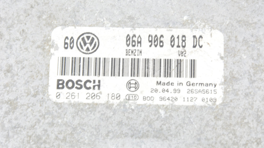 Calculator Motor / ECU VW BORA (1J) 1998 - 2005 Benzina 0261206180, 06A906018DC
