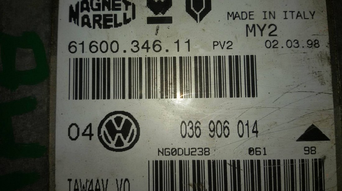 Calculator motor ecu vw golf 4 1.4 benzina ahw 6160034611