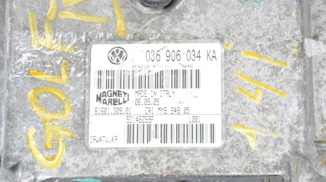 Calculator Motor / ECU VW GOLF 4 1997 - 2006 6160130901, 036906034KA