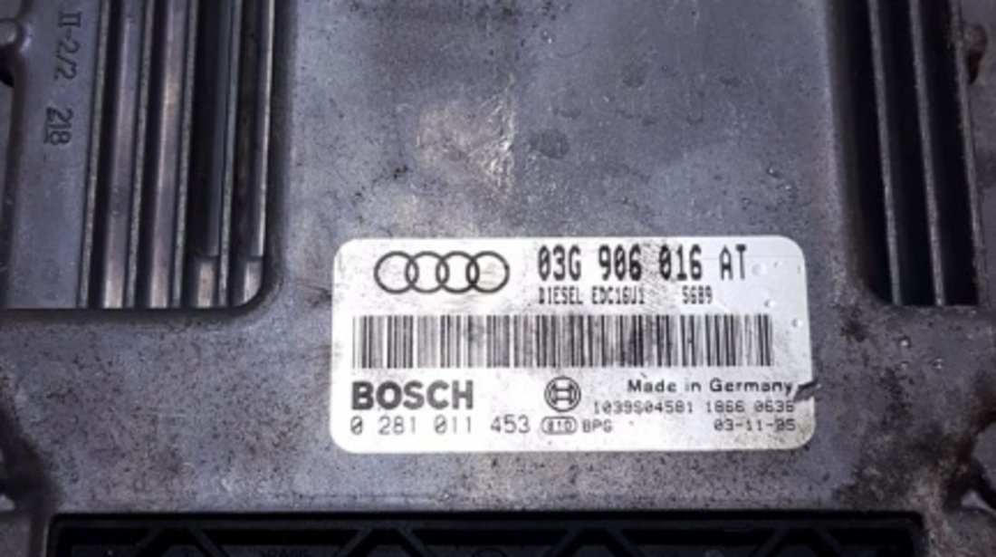 Calculator Motor ECU VW Golf 5 2.0TDI BKD 2003 - 2009 Cod Piesa : 03G 906 016 AT / 03G906016AT