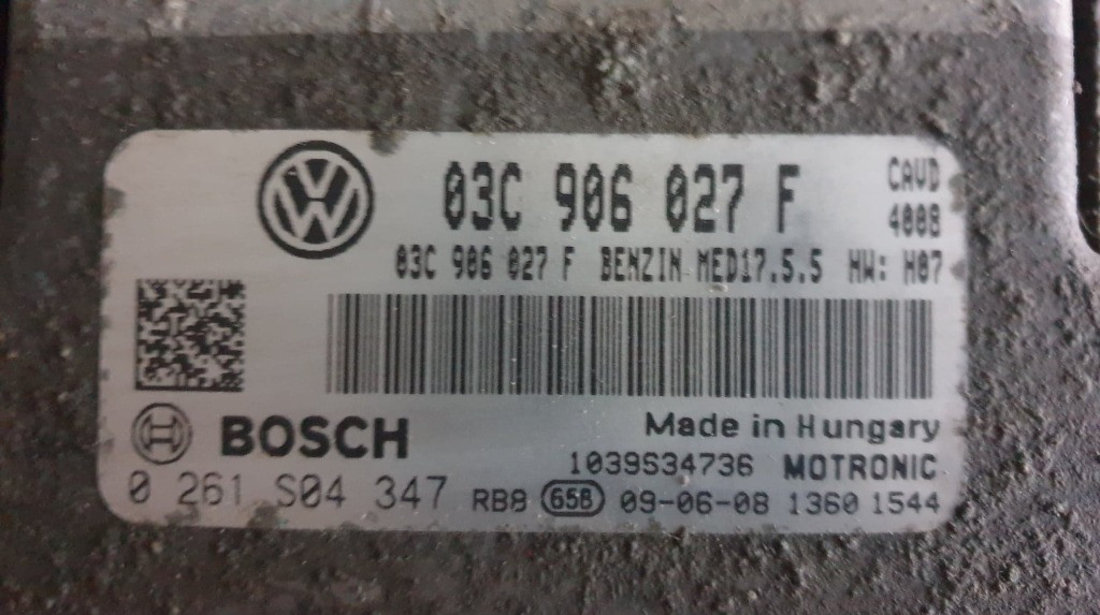 Calculator motor / Ecu VW Golf 6 1.4 TSi 160 cai motor CAVD cod piesa : 03C906027F