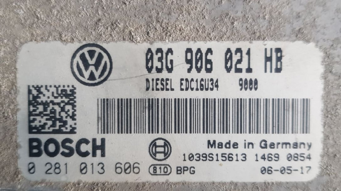 Calculator motor / ECU VW Jetta III 1.9 TDI 105 CP BLS cod 03G906021HB