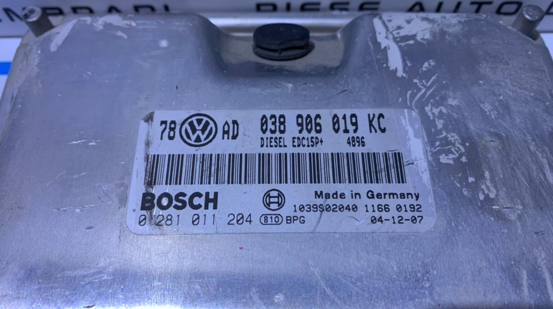 Calculator Motor / ECU VW Passat B5.5 1.9 tdi AVB 2000 - 2005 Cod: 038906019KC / 0281011204