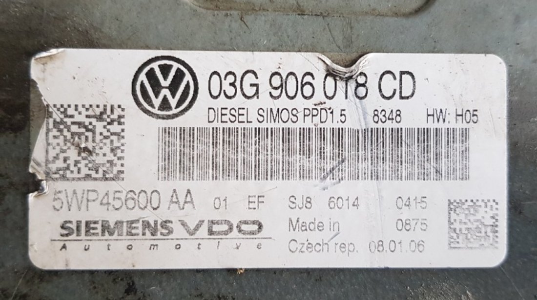 Calculator motor / Ecu VW Passat B6 2.0TDi 03g906018cd