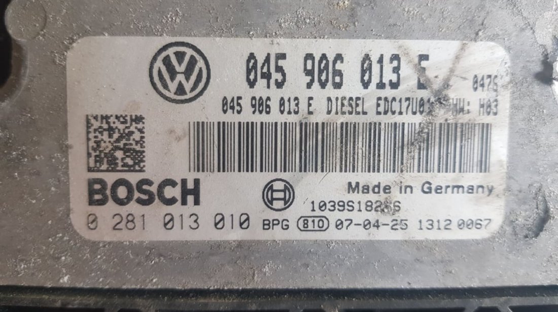 Calculator motor Ecu VW Polo 9N 1.4TDi BWB 045906013e