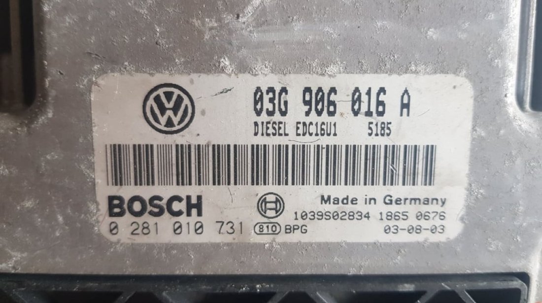 Calculator motor Ecu VW Touran 1.9TDi AVQ 03G906016A