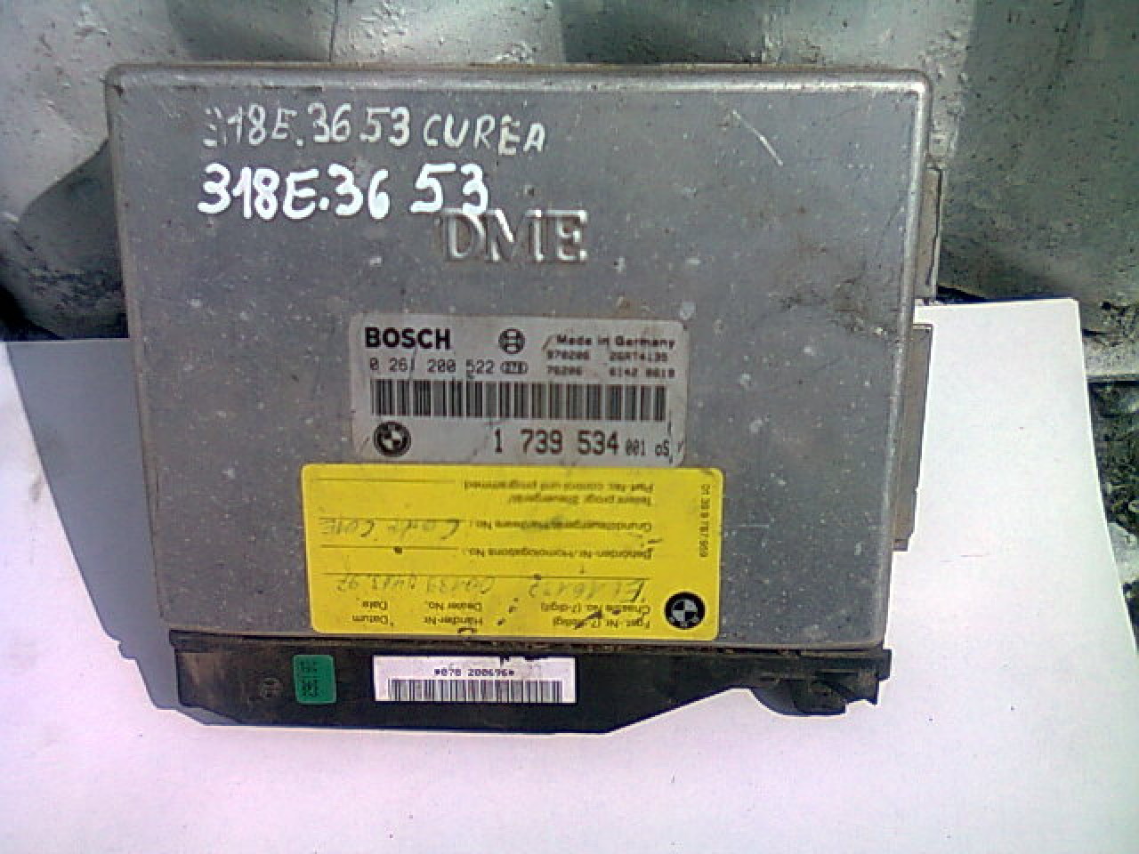 Calculator motor fara cip BMW E36 318i; 0 280 001 310