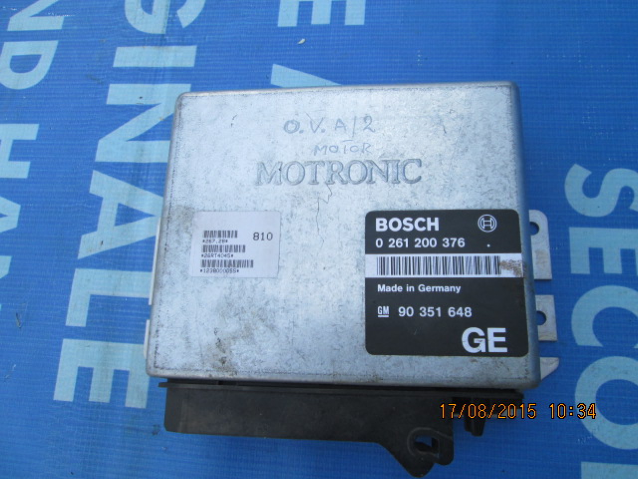 Calculator motor fara cip Opel Vectra A 2.0 16v; 0 261 200 376