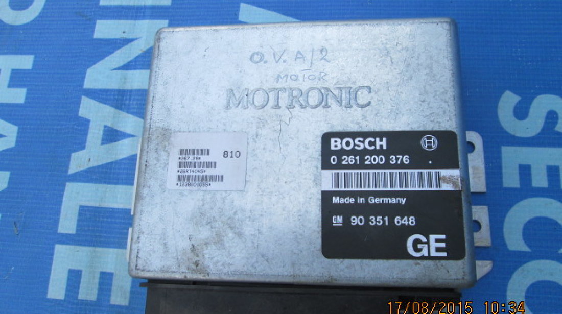 Calculator motor fara cip Opel Vectra A 2.0 16v; 0 261 200 376