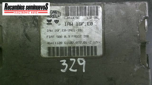 Calculator Motor FIAT 500 2 46411120 / 61602.072.01 Z / 61602 072 01 Z / 6160207201Z / IAW 16F.E0 / IAW 16F E0 / IAW16FE046411120 / 61602.072.01 Z / 61602 072 01 Z / 6160207201Z / IAW 16F.E0 / IAW 16F E0 / IAW16FE0