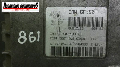 Calculator Motor FIAT 500 61602.054.00 / 61602 054 00 / 6160205400 / 7764333 / IAW6F5061602.054.00 /...