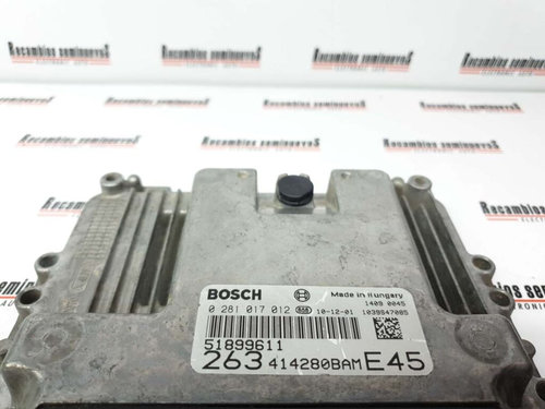 Calculator Motor FIAT DOBLO, 0281017012, 51899611, 263414280BAME45,