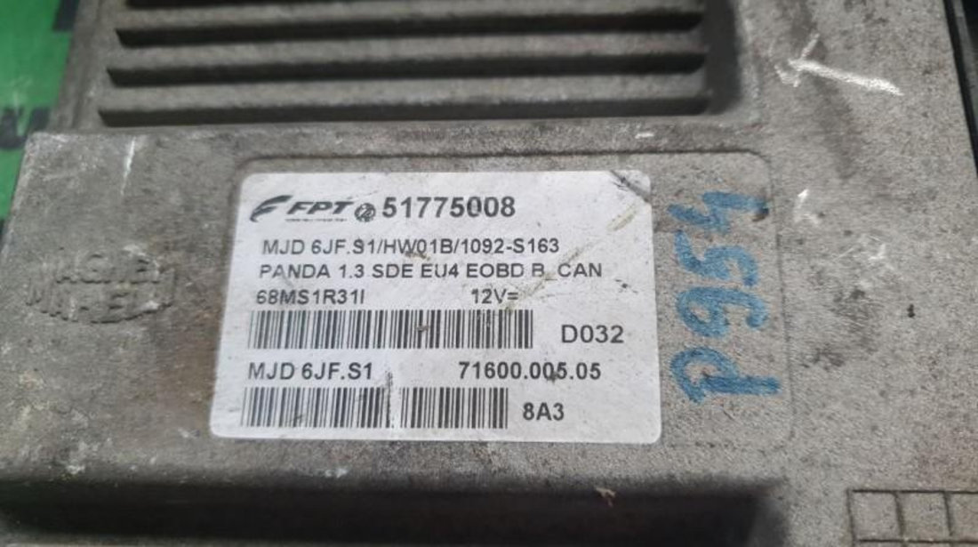 Calculator motor Fiat Panda (2003->) [169] 51775008