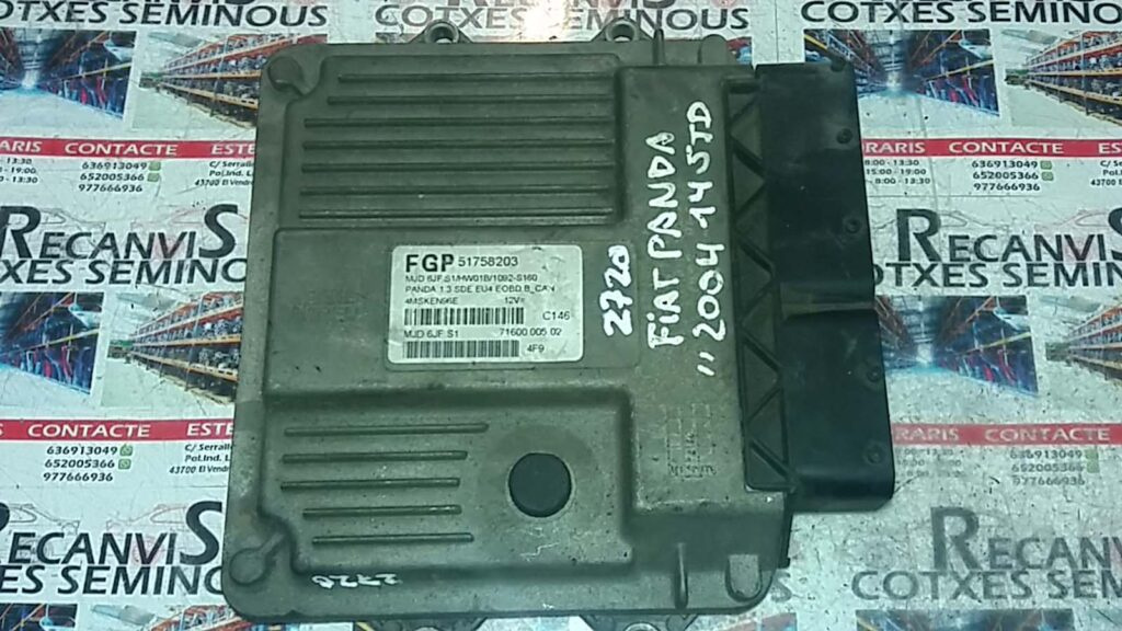 Calculator Motor FIAT PANDA, 7160000502, 51758203, MJD6JFS1, HW01B,