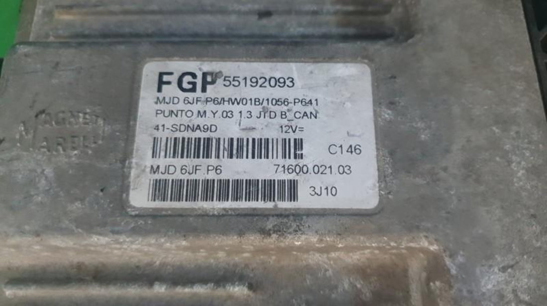 Calculator motor Fiat Punto (1999-2010) [188] 55192093